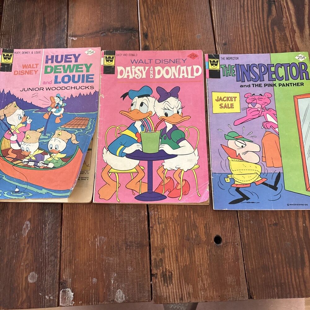 3pc Vintage 60s 70s Disney Etc Comics Great Condition Rare